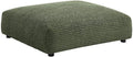 Modway Solace Modular Corduroy Ottoman in Fern - Oversized Square Ottoman Coffee Table - Corduroy Upholstered Ottoman Seat - Modern Large Footstool - Soft Sitting Stool Couch Table for Living Room