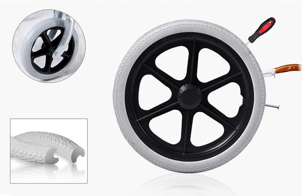 Wheelchair Carbon Steel - Fold Light Manual Portable Trolley for Disabled Seniors - Super Light Scooter, Ideal Travel Companion