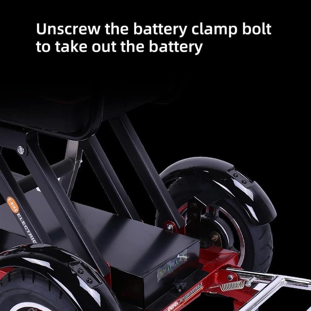 Mobility Scooter Electric, Foldable Lightweight 3-Wheel Mobility Scooter Mobility Scooters Adults with Seat for Adults Elderly Travel Friendly - Ultra Lightweight