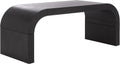 SAFAVIEH Home Collection - Liasonya Coffee Table, Black with Curved Base Waterfall Design for Living Room (COF6610C)