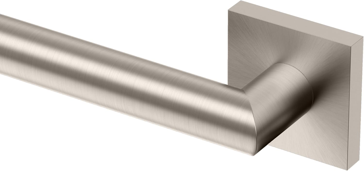Gatco 661SN Glam Too 18' L Grab Bar, Satin Nickel/ADA Compliant Stainless Steel Safety Grab Bar for Bathroom