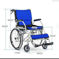 Wheelchair, Folding Lightweight Old Man Pushing Portable Elderly Disabled Scooter, Chair and Backrest Foldable Flat, Easy to Transport