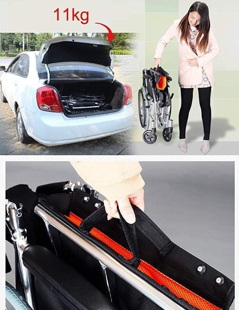 Wheelchair Aluminum Alloy, Fold Light Multifunction Old Man Portable Disabled Trolley Scooter,Portable