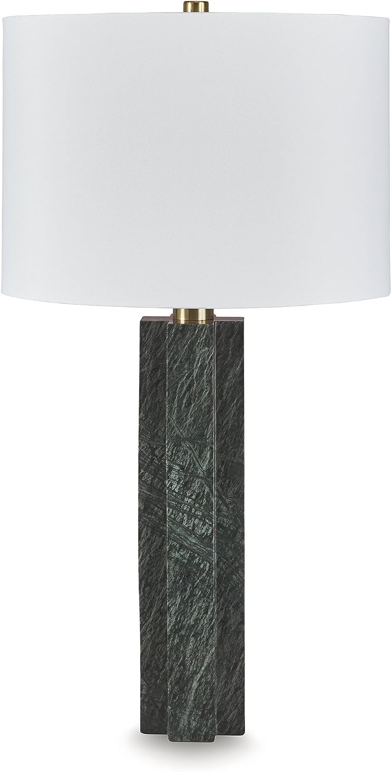 Signature Design by Ashley Keegan Contemporary Marble Table Lamp with 3-Way Switch, Green