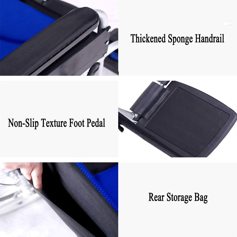 Wheelchair Foldable Front and Rear Handbrake Double Protection Old Man Trolley Scooter