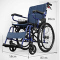 Wheelchair, Folding Lightweight, Ultra-Light, Portable Travel Cart, Old Wheelchair, Disabled, Old Scooter, Product Size -89 87 58cm