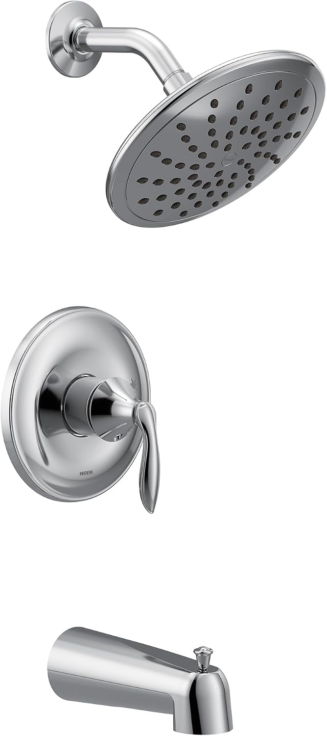 Moen UT2233EP Eva Collection M-CORE 2-Series 1-Handle Tub and Shower Trim Kit, Valve Required, Chrome