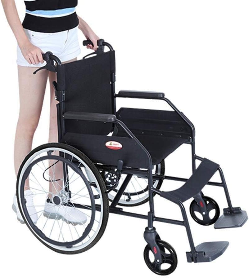 Wheelchair Aluminum Alloy Fold Light, Old Man Disabled Trolley Super Light Scooter,Portable