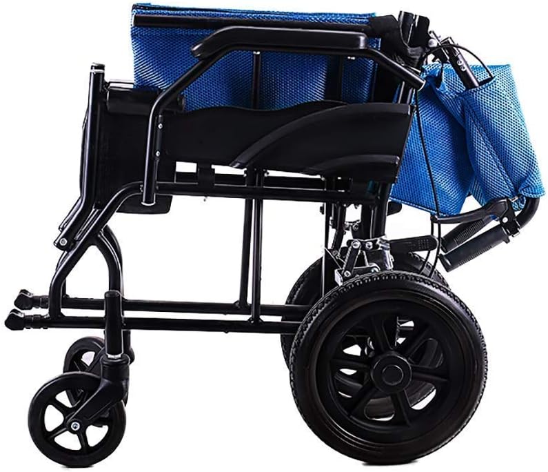 Wheelchairs Folding Aluminum Alloy Folding Wheelchair Portable Transport Travel Self-Propelled Wheelchairs Disabled Scooter