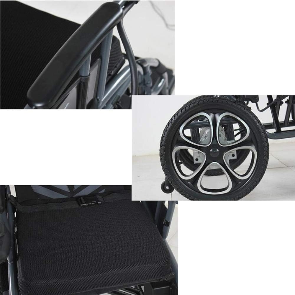 Folding Portable Electric Wheelchair, Foldable Adult Automatic Four-Wheeled Scooter Dual Battery Large Capacity Lithium Battery