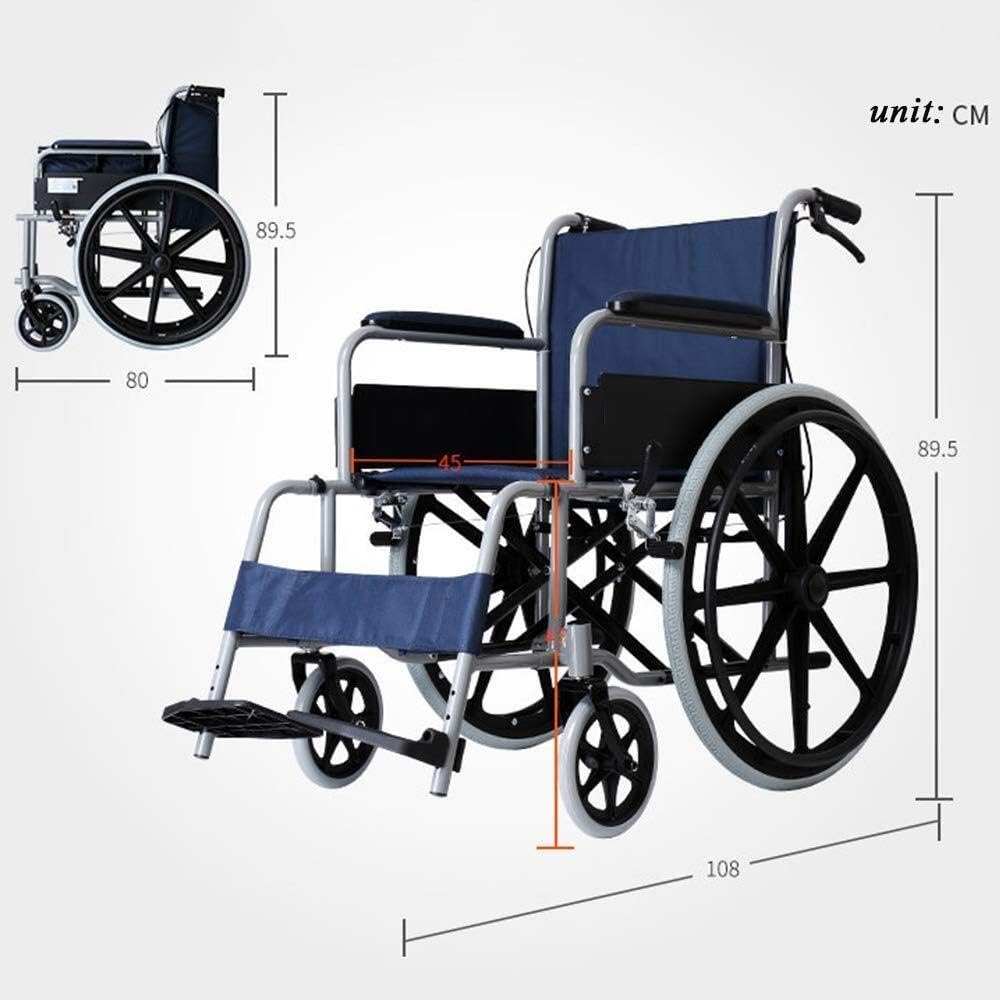 Wheelchair Seniors/Disabled Folding,Multifunction Portable Light Travel Trolley Scooter Adjustable Pedal with Inflatable Tire,Portable