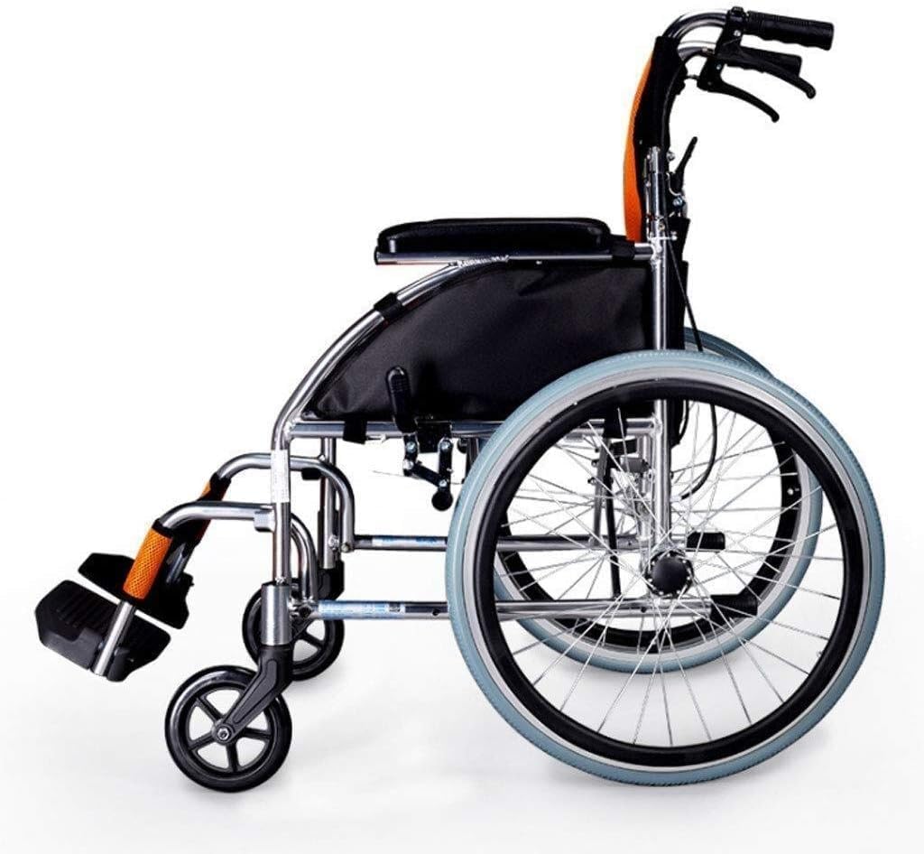 Wheelchair Aluminum Alloy, Fold Light Multifunction with No Pneumatic Tire Required Old Man Portable Disabled Hand Scooter,Portable