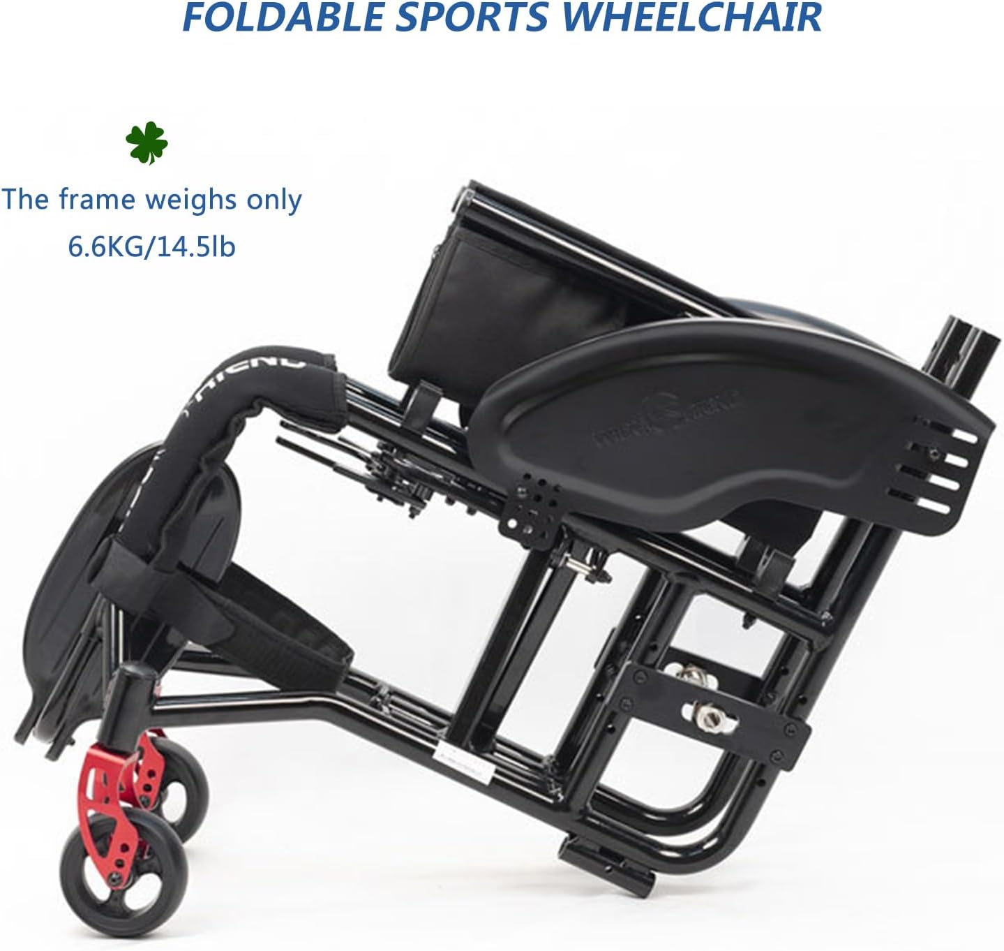 Folding Sports Portable Wheelchairs,Transport Wheelchair,Manual Wheelchair,Aluminum Alloy Wheelchair,Lightweight Wheel Chair For Adults,Quick Release Rear Wheels,Anti-Tip Wheels(Size:Seat width 38cm/1
