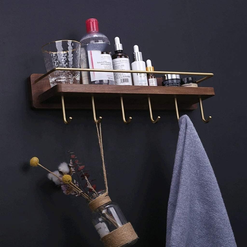Wall-Mounted Towel Rack,Wall-Mounted Towel Bar - Solid Wood Towel Rack, Punch-Free Towel Holder for Bathroom & Kitchen - Stylish Towel Shelf, Space-Saving Organizer, Easy Installation