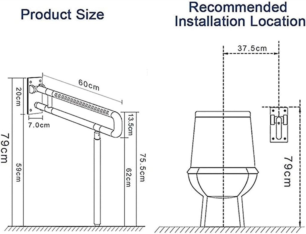 Bath Handle Towel Rail Handle Grab Bar Handrail Bathroom Seat Support Foldable Skid Resistance Toilet Hand Grips for Disability Aid Elderly (Color : Yellow)