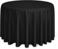 Lann's Linens - 10 Premium 108' Round Tablecloths for Wedding/Banquet/Restaurant - Polyester Fabric Table Cloths - Black