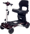 iLiving i3 Foldable Electric Scooter Mobility for Seniors and Adults, Alternative to Wheelchair, Portable and Travel Friendly – Upgraded Seat, 17 Inch, 53 Pounds (Burgundy)