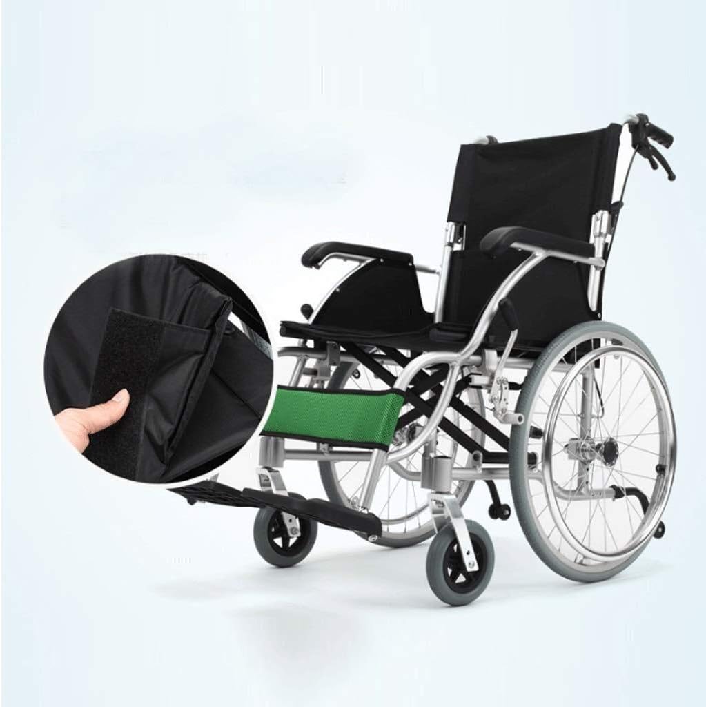 Wheelchair Thicken Aluminum Alloy Manual, Fold Light Elderly/Disabled Portable Trolley Scooter Transport Walker,Portable