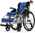 Wheelchair Lightweight Foldable, Portable Self-Propelled Hang Titanium Alloy Sturdy and Stable with Anti-Overturn Design Senior/Disabled Push Scooter,Portable