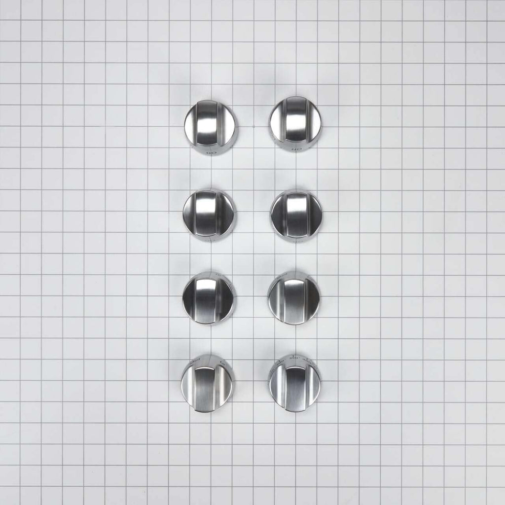 Whirlpool W10231704 Genuine OEM Knob Kit For Cooktops, Stainless Steel – Replaces 1548258, AH2355484, EA2355484, PS2355484, W10834226