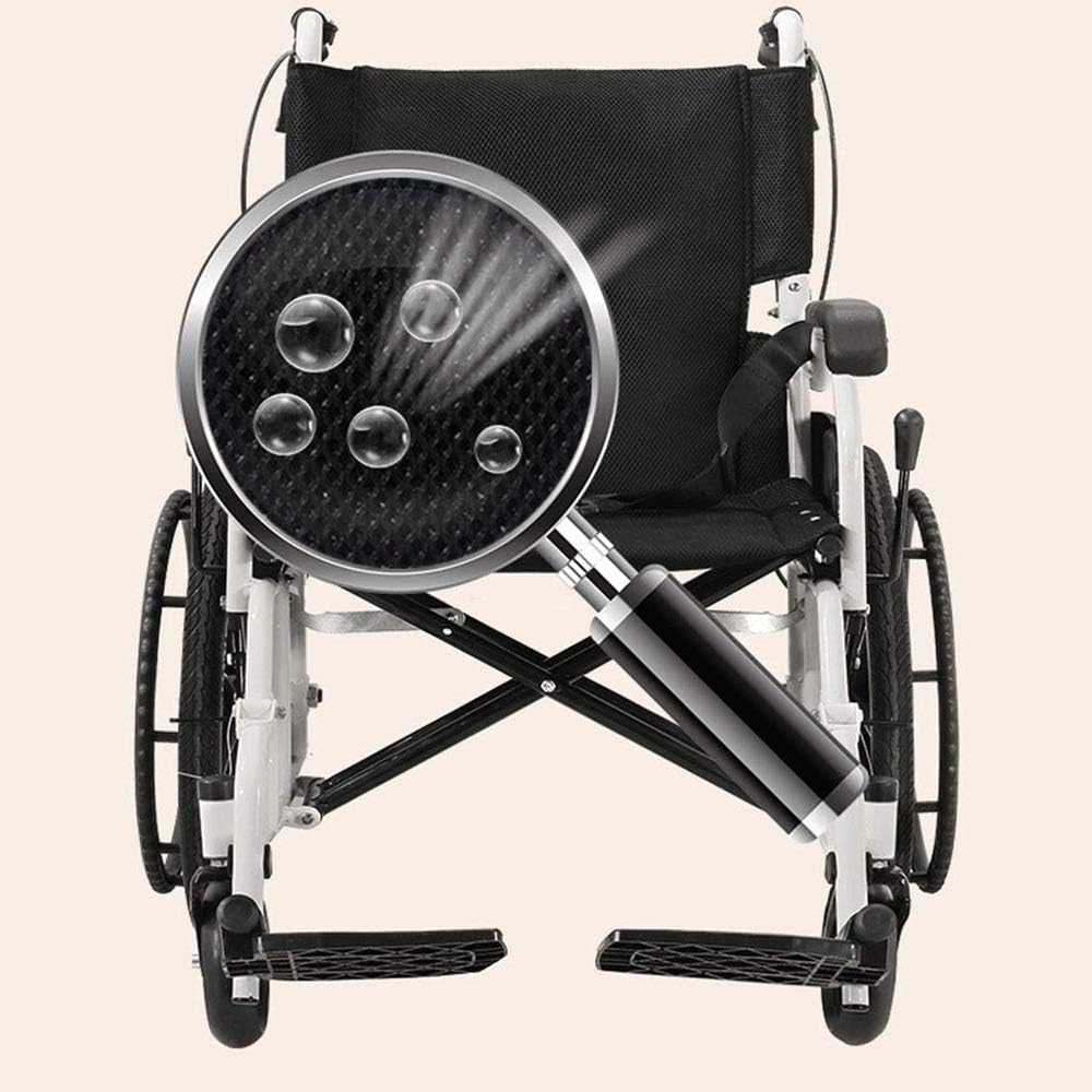 Wheelchair,Wheelchair Folding Lightweight Travel Portable Ultralight Elderly Elderly Trolley Disabled Portable Scooter, Black