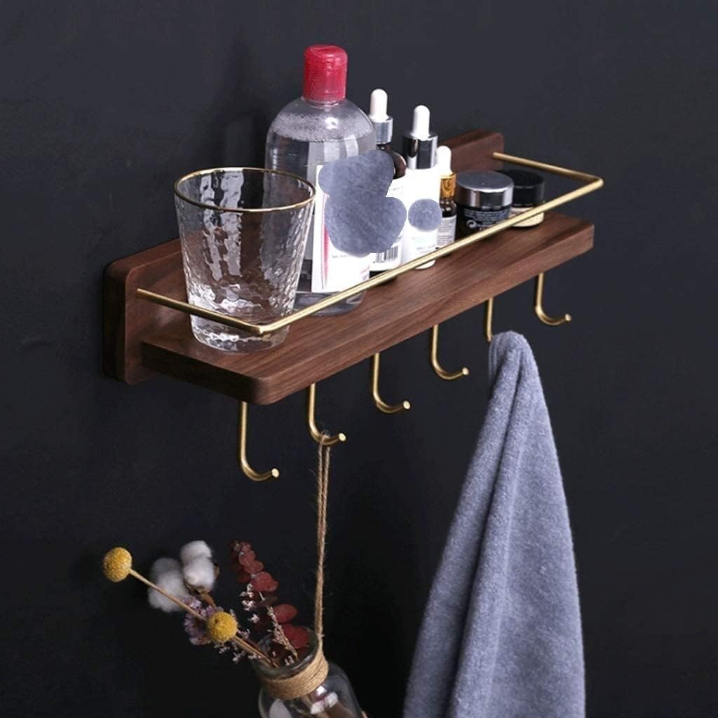 Wall-Mounted Towel Rack,Wall-Mounted Towel Bar - Solid Wood Towel Rack, Punch-Free Towel Holder for Bathroom & Kitchen - Stylish Towel Shelf, Space-Saving Organizer, Easy Installation