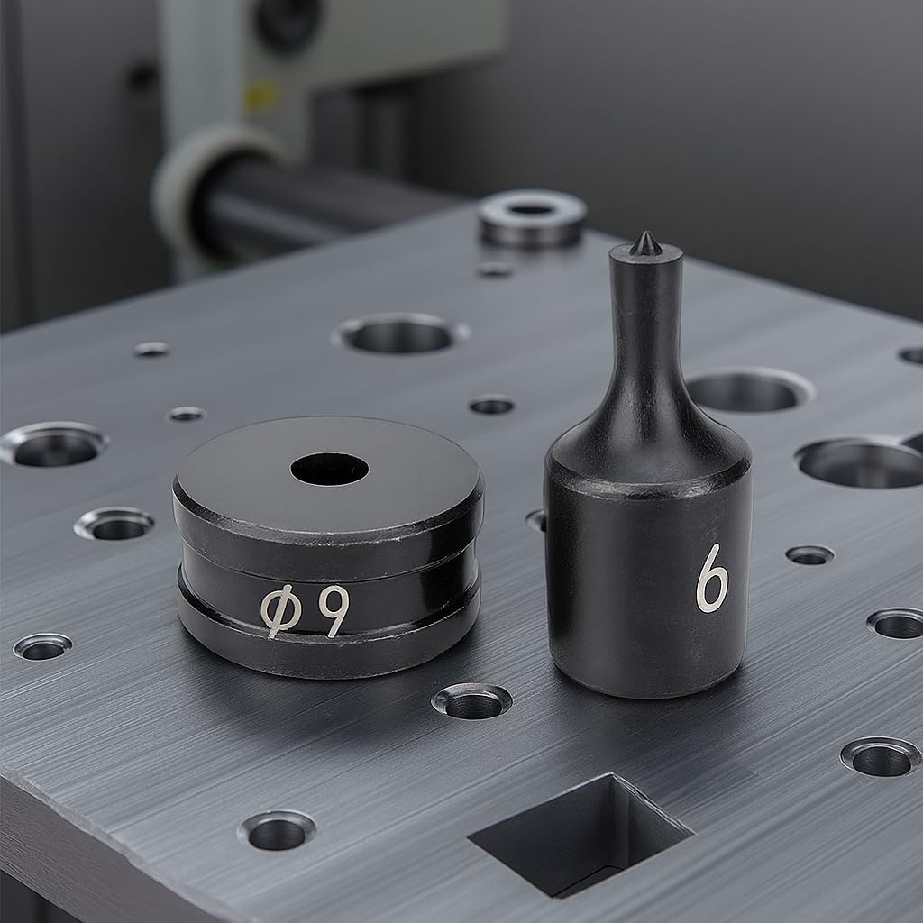 30-Piece Hydraulic Hole Punch Die Set for CH-70 & CH-70L | Heavy Duty Chrome Steel Round Dies 4.2mm–25mm | Precision Metal Plate Punching Kit for Steel, Copper & Aluminum (Round Hole,30-Piece)