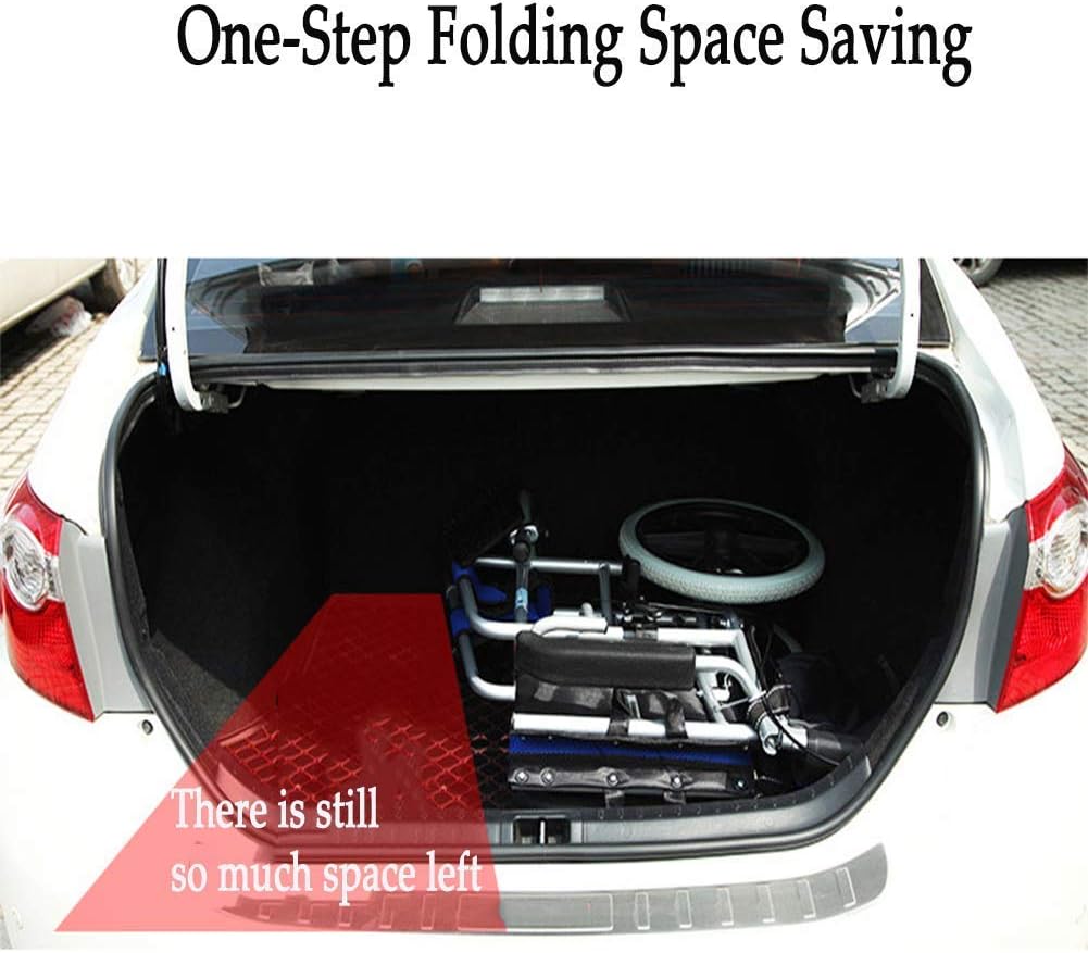 Wheelchair Foldable Front and Rear Handbrake Double Protection Old Man Trolley Scooter