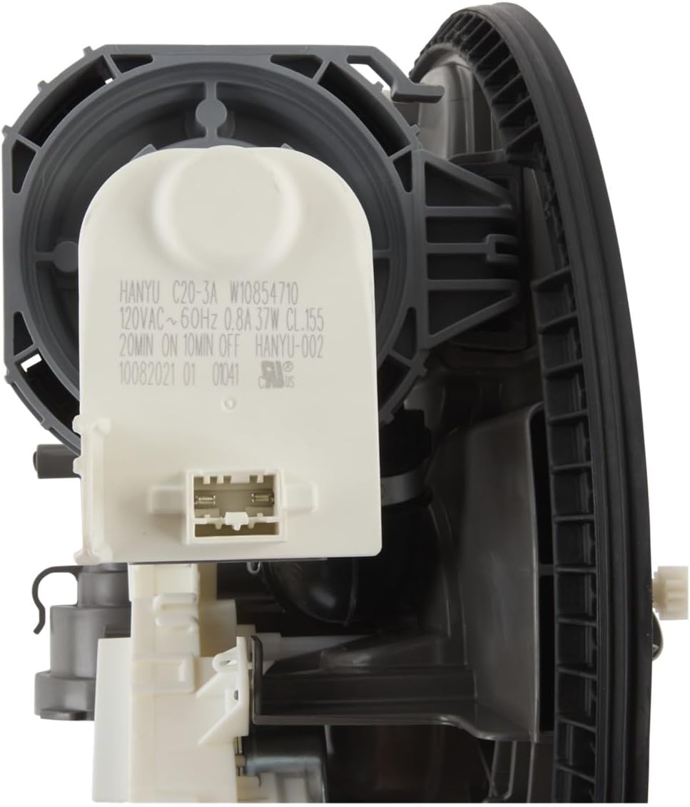 Whirlpool W11087376 Genuine OEM Dishwasher Pump and Motor Assembly Replacement Part - Replaces W10917114
