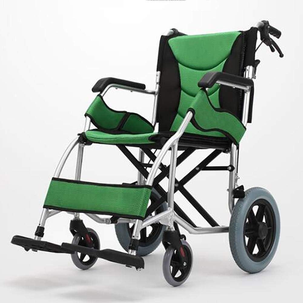 Wheelchair Fold Light Portable Aluminum Alloy, Travel Aircraft Disabled Trolley Old Man Scooter,Portable
