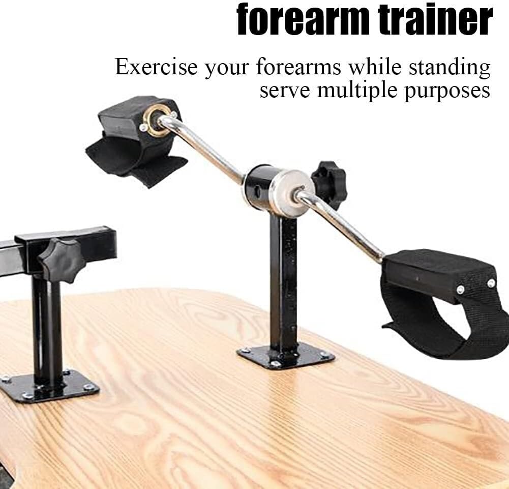 Standing Walk Aid Stand Lower Limb Rehabilitation Equipment Inclined Plate 6-Speed Adjustment Height Adjustment with Forearm Trainer for Disabled with Cerebral Palsy/Disability (Color : Black)