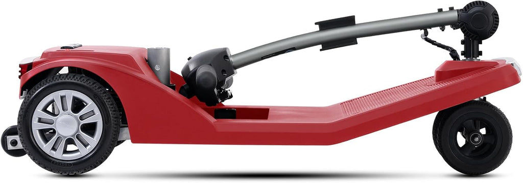 Mobility Scooters for Seniors & Adults 350 Lb Weight Foldable,All-Terrain 4-Wheel Powered Scooter,Lightweight Portable Folding Design,Disability Electric Wheelchair,w/Led Lights,15Miles,red