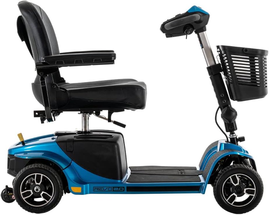 Revo 2.0 4-Wheel Pride Mobility Electric Scooter S67 + Challenger Folding Rear Basket J950