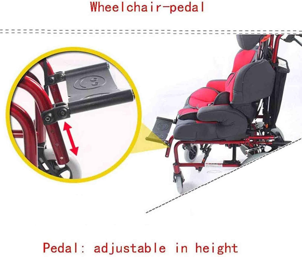 Child Wheelchair, Lightweight Folding Wheelchair, Lightweight Wheelchairs, Strong and Sturdy Self Propelled Wheelchair, Suitablefor Child People with Disabilities