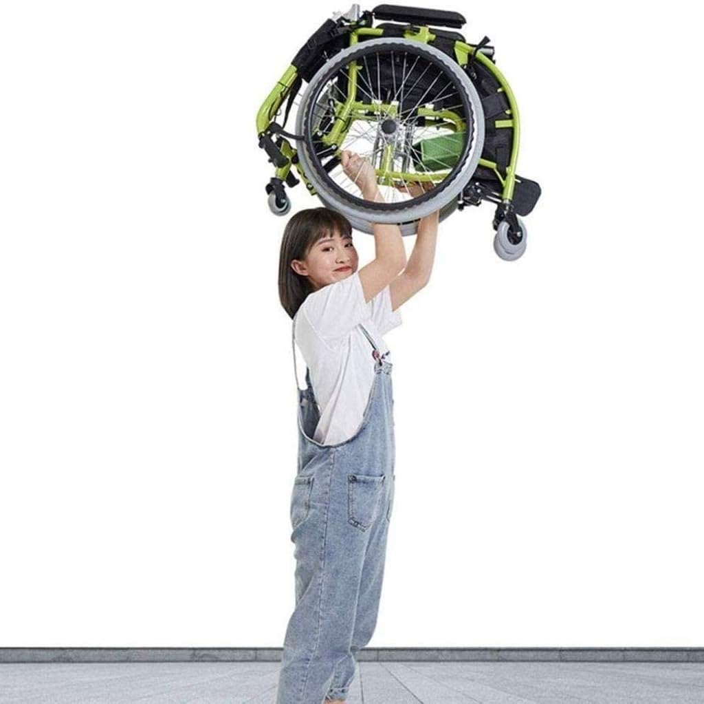 Wheelchair Childrenrsquo;S, Lightweight Aluminum Alloy Scooter Quick Fold with Anti-Overturn Device Breathable Seat Cushion Child Trolley,Portable (B)(B)