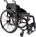 Lightweight Sports Wheelchair,Aluminum Alloy Wheelchair,Sports Folding Transport Wheelchair,Adult Self-propelled Portable Wheelchair,Handbrakes Quick Release Rear Wheels Anti-Tip Wheels(Black,36cm/14.