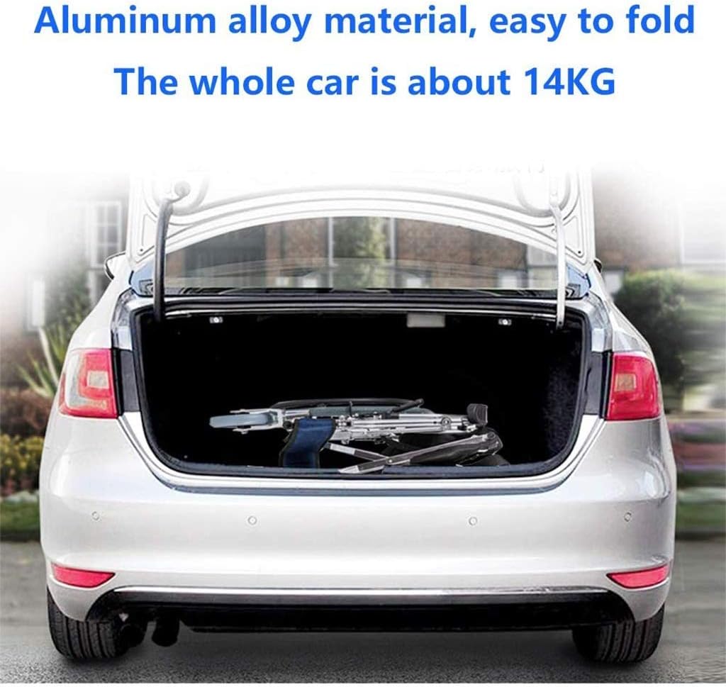 Wheelchair Lightweight Foldable, Portable Self-Propelled Hang Titanium Alloy Sturdy and Stable with Anti-Overturn Design Senior/Disabled Push Scooter,Portable