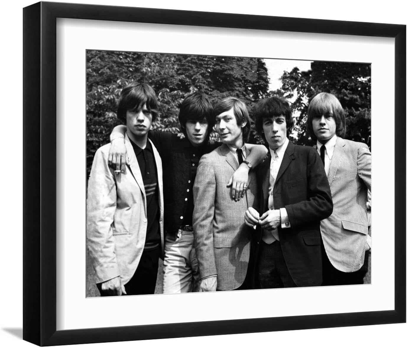Art.com Wall Photo Rolling Stones, 1964 on Black Frame by Associated Newspapers, 21' x 17'