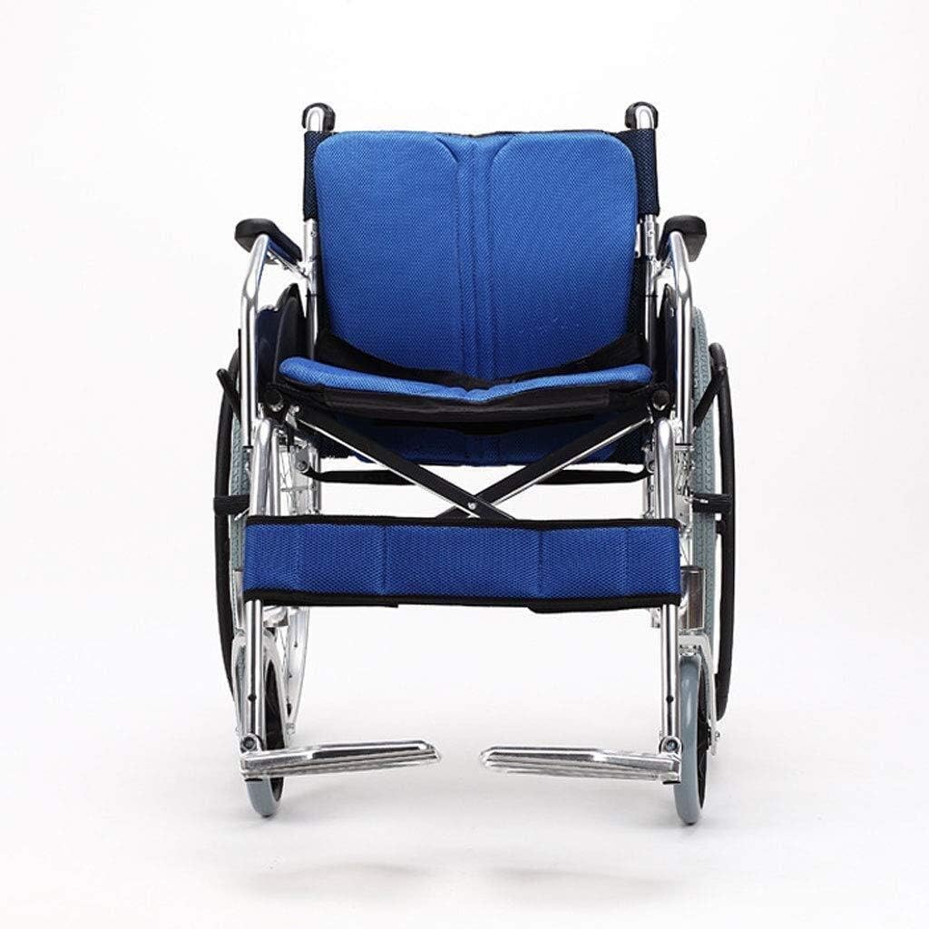 Wheelchair, Comfortable Durable Thicken Aluminum Alloy Fold Light Elderly/Disabled Portable Trolley Scooter,Portable