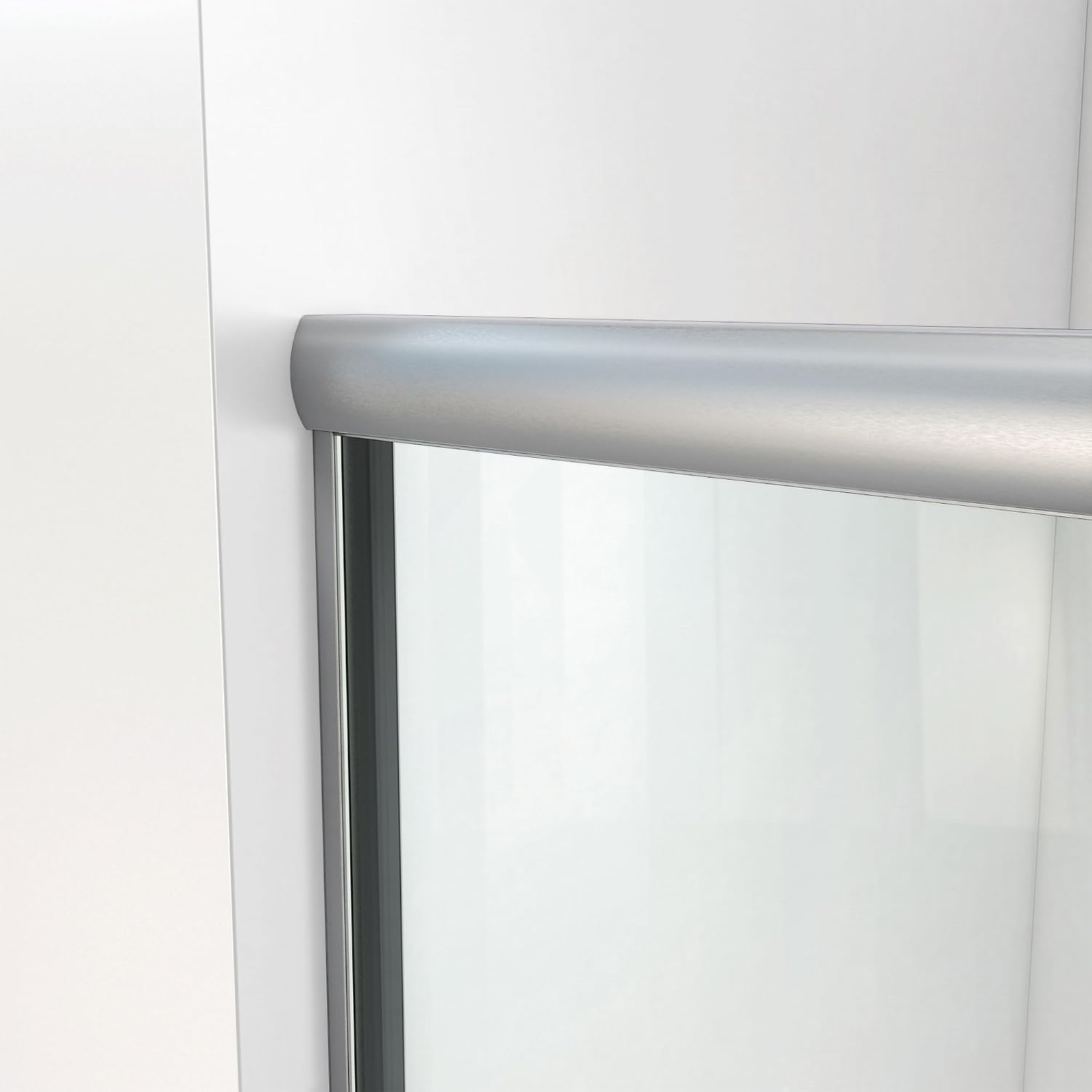 DreamLine Alliance Pro BGX 56-60 inch W x 70 3/8 inch H Semi-Frameless Bypass Shower Door in Brushed Nickel and Clear Glass
