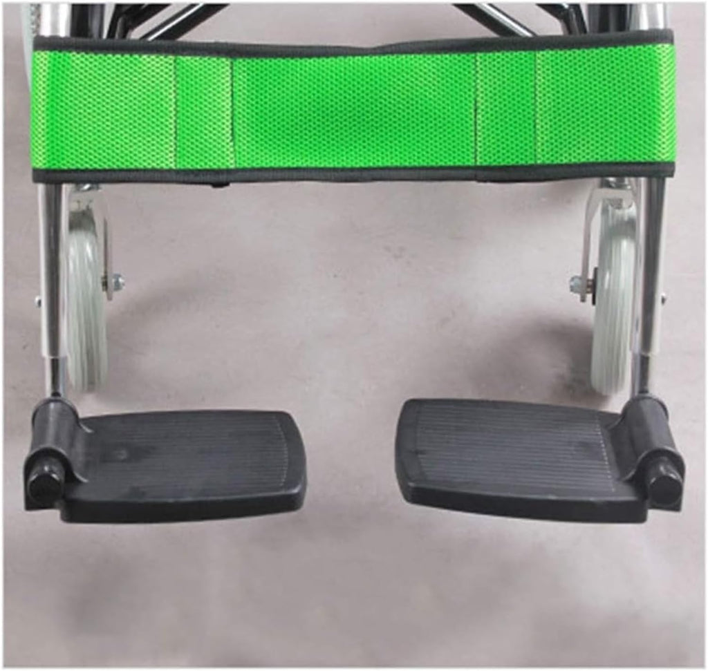 Folding wheelchairs Folding Wheelchair Sponge Cushion Small Foldable Aluminum Alloy Disability Scooter Ramp Safety Brake Loading 100kg Push Type Trolleys