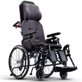 Wheelchair Folding,Lying Down Self-propelled with High Backrest Comfortable Cushion Adjustable Foot Pedal Disabled/Elderly Push Scooter,Portable