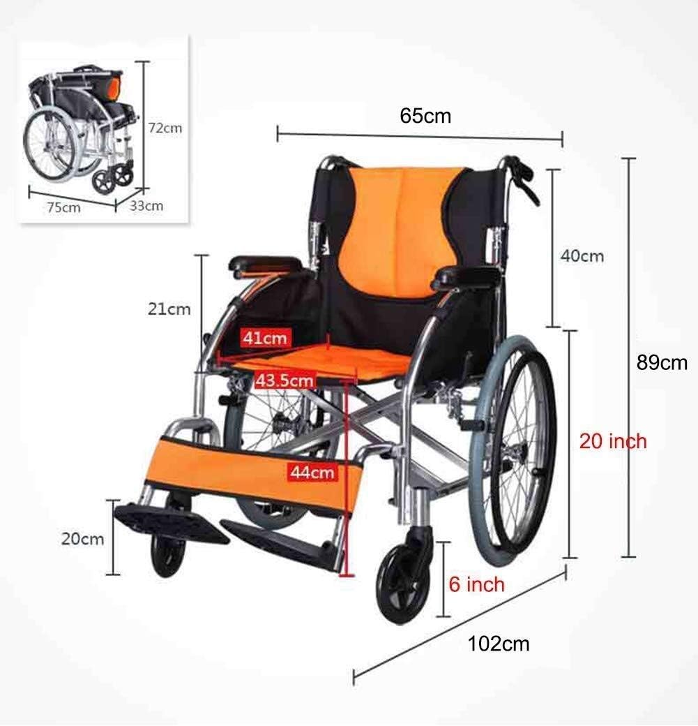 Wheelchair Aluminum Alloy, Fold Light Multifunction Old Man Portable Disabled Trolley Scooter,Portable