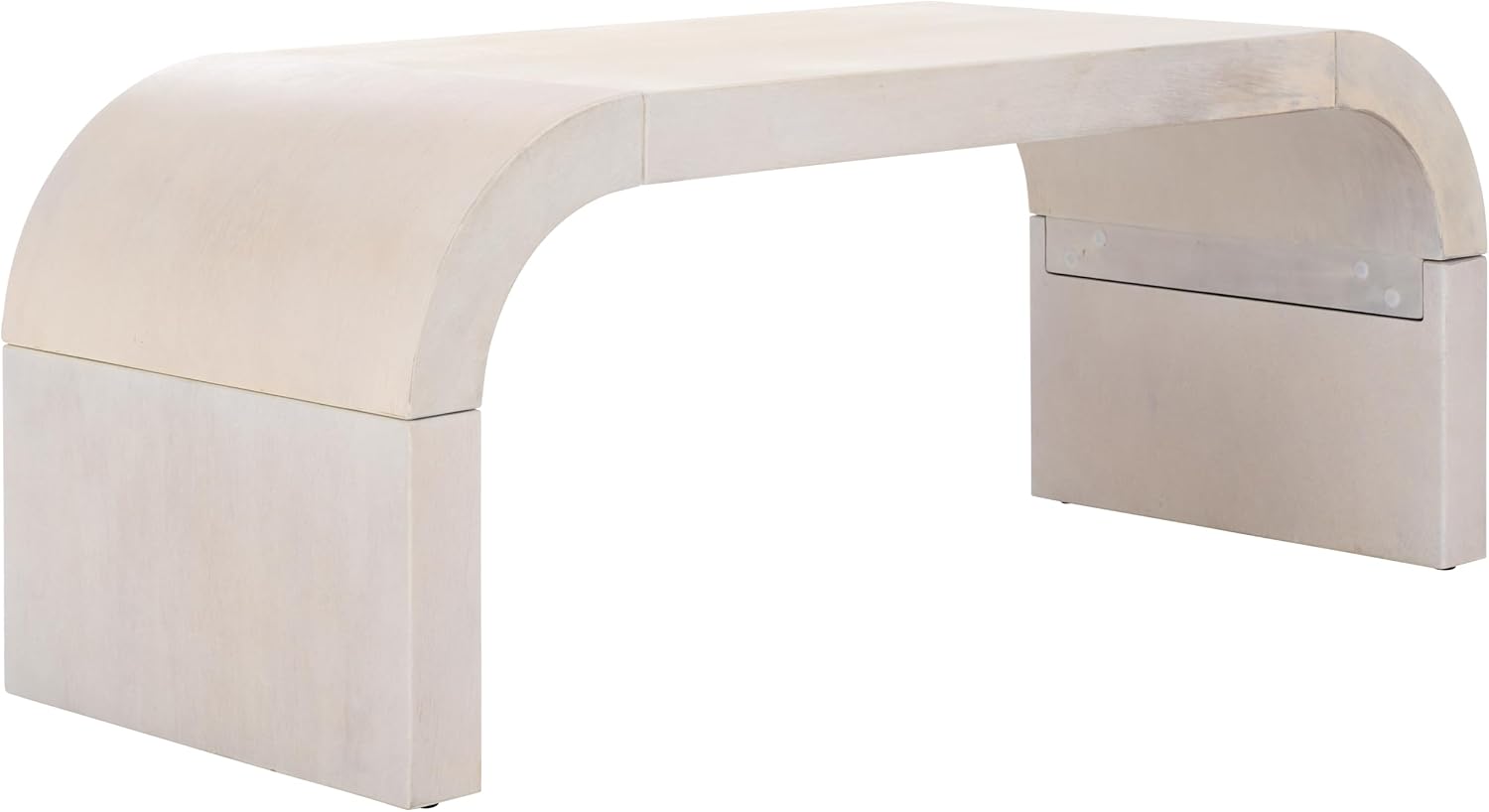 SAFAVIEH Home Collection Liasonya White Washed Curved Coffee Table