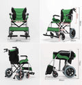 Wheelchair,Wheelchair Aluminum Folding Portable Trolley Elderly Disabled Ultra Light Portable Travel Small Wheel Scooter