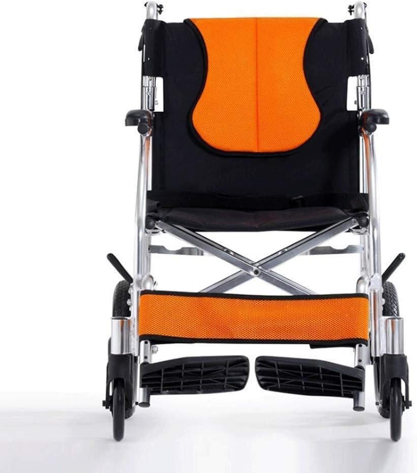 Wheelchair Aluminum Alloy, Portable Fold Light Transit Travel Disabled/Elderly Hand Scooter 100Kg Capacity,Portable