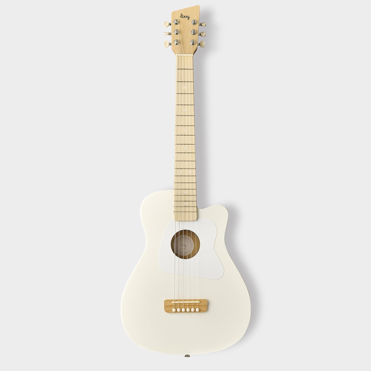 Loog Pro 6 Acoustic kids real guitar for Beginners Compact size Ages 9+ Learning app and Lessons included
