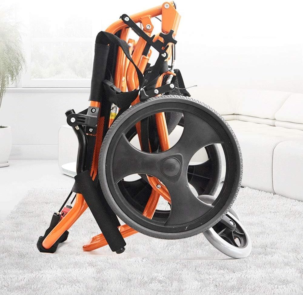 Wheelchair - Lightweight Folding Travel Ultra Light Handicapped Elderly Portable Scooter, Product Size: 80 X 52 X 98 cm