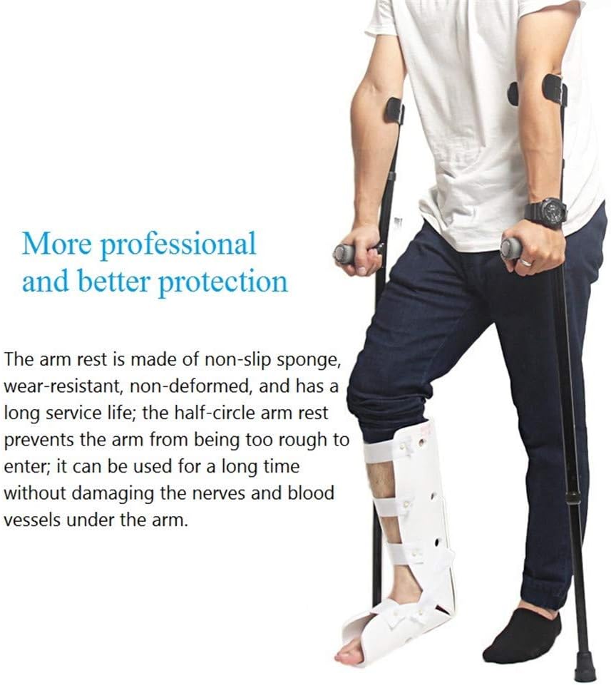 Forearm Crutches with Adjustable Support, Ergonomic Comfortable Wrist Handle, Lightweight Aluminum, Heavy Duty for Standard and Tall Adults