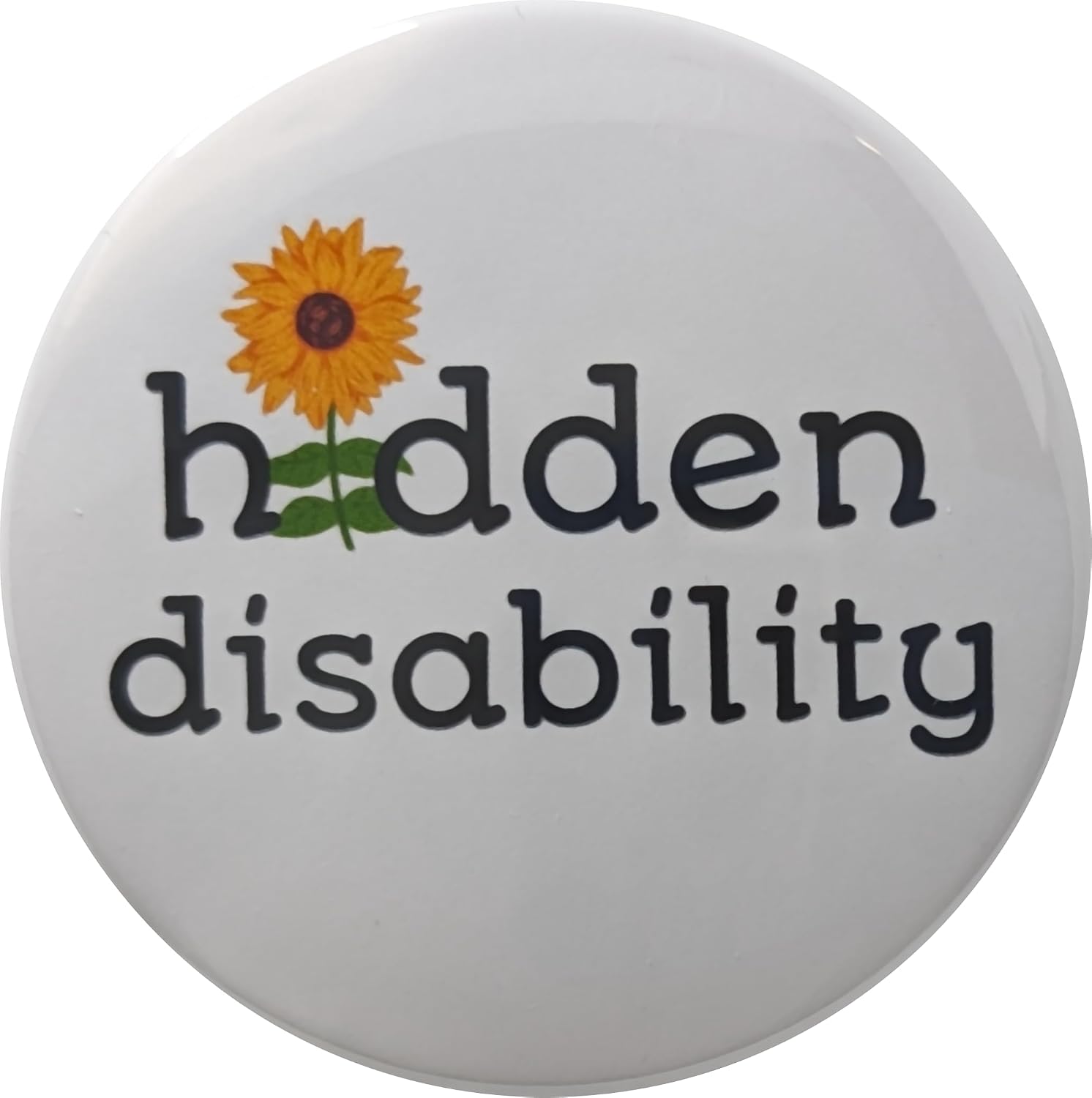 Hidden Disabilities pins- Hidden Disability - large 2.25 inch - bulk pack of 100 pinback buttons